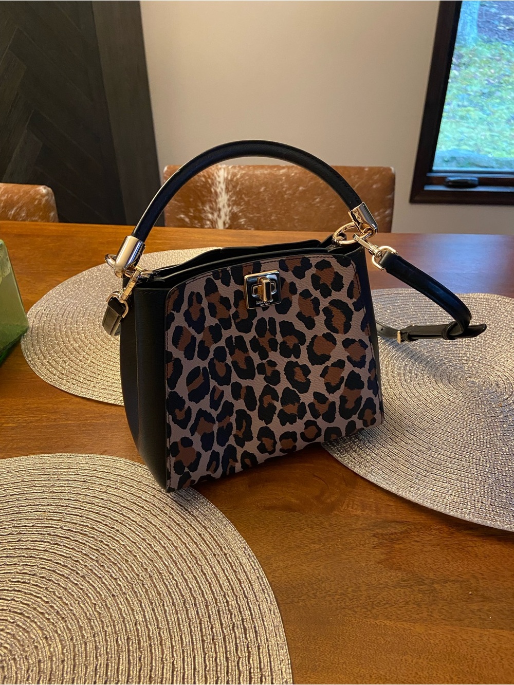Kate spade leopard handbag crossbody